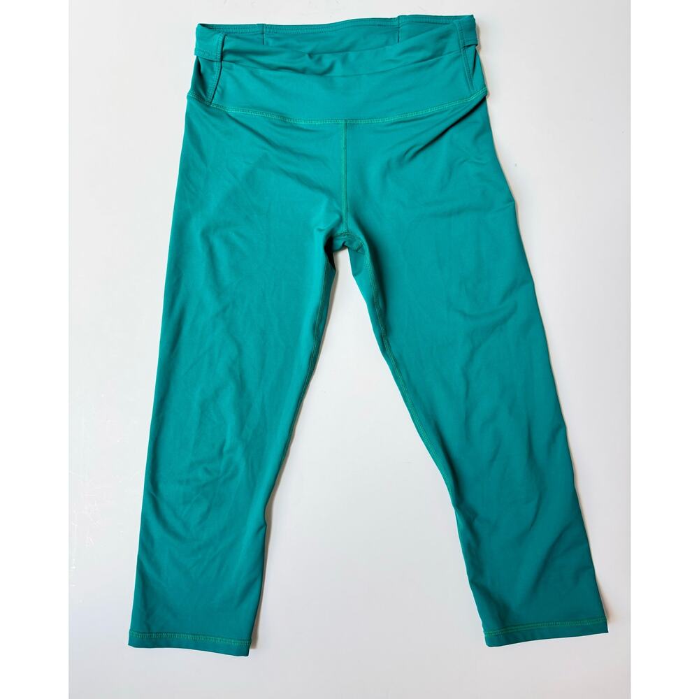 Fabletics Laurel Green Gia Powerlite Mid Rise Crop Leggings XS - Picture 3 of 11
